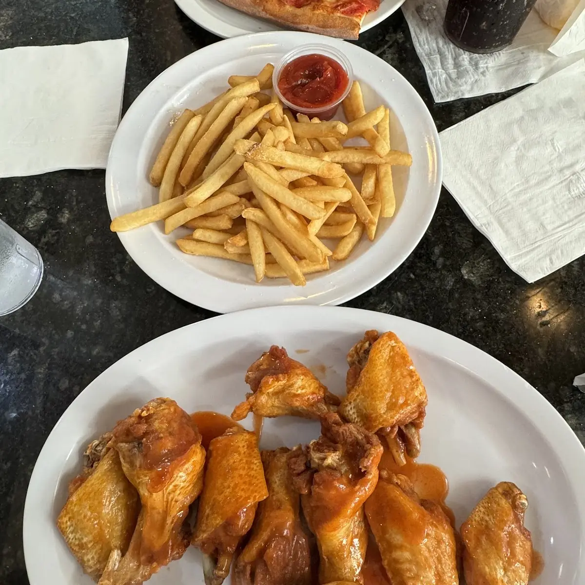 Buffalo Chicken Wings with Fries