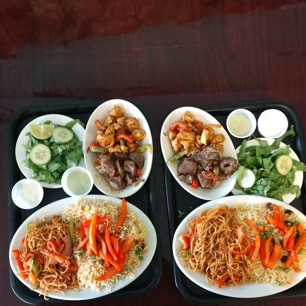 Chicken Rice Lamb and Spaghetti