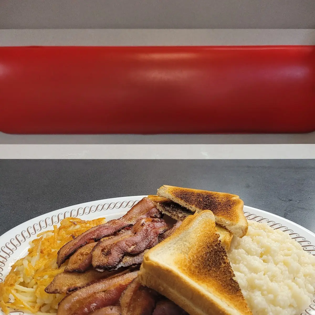 Bacon Egg and Cheese with Grits and Toast
