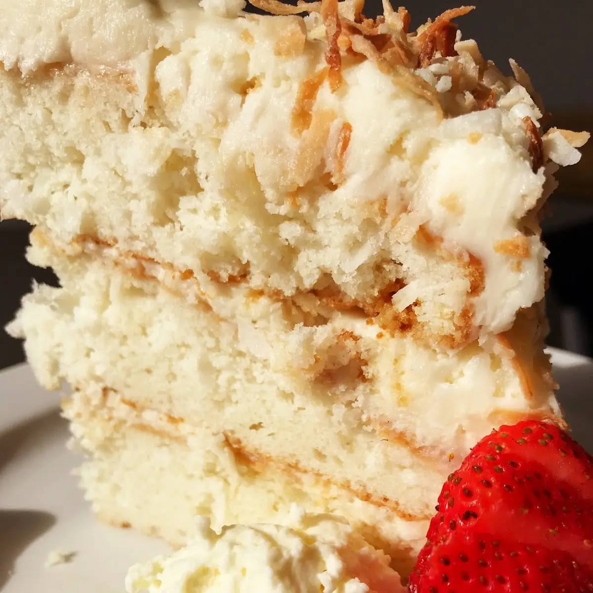 Strawberry Elderflower Cake with Basil Syrup Fresh Berries and Chantilly Cream