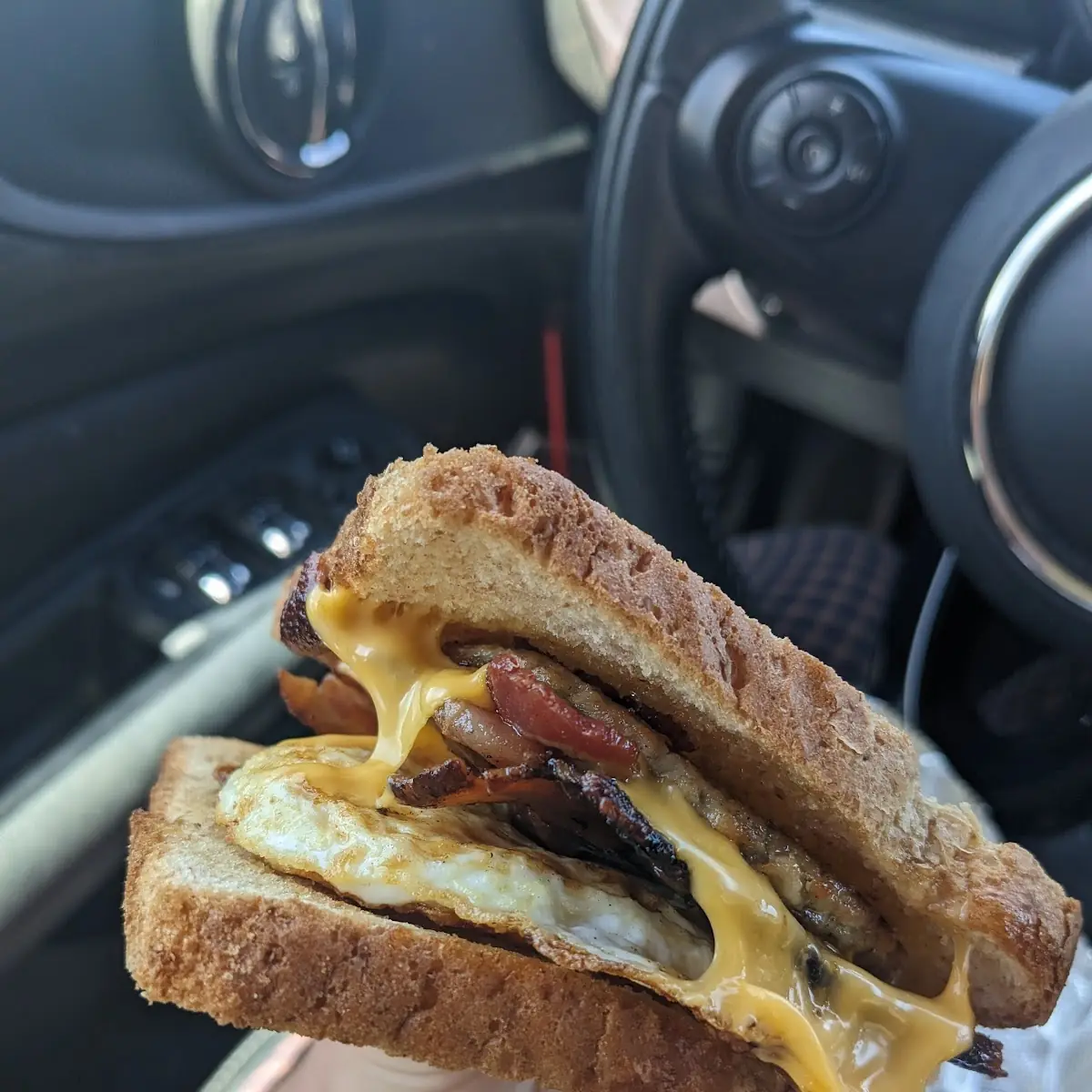 Bacon Egg Cheese Sausage Sandwich