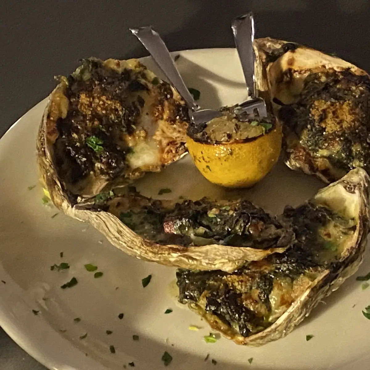 Baked Oysters on the Half Shell
