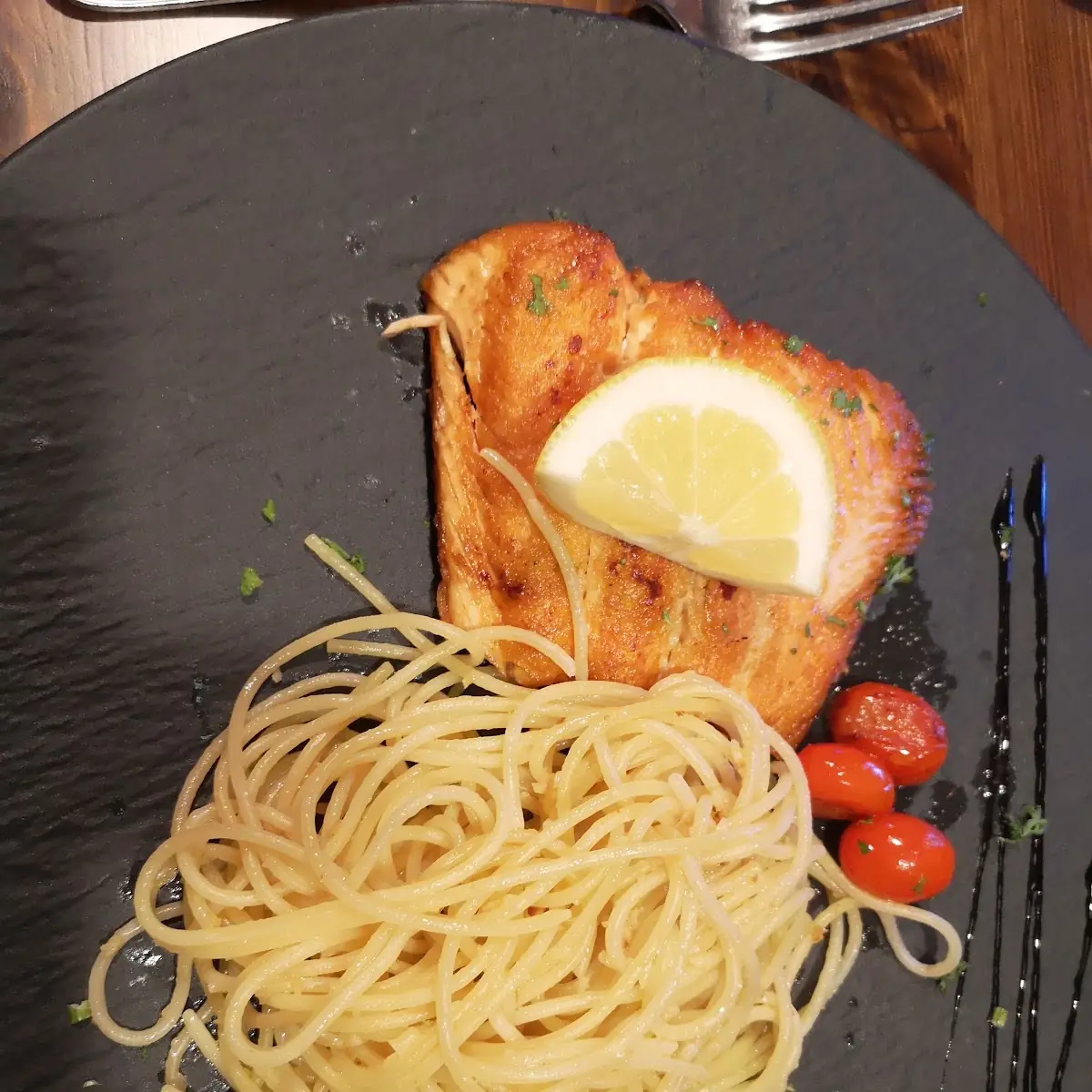 Lachs Spagetti