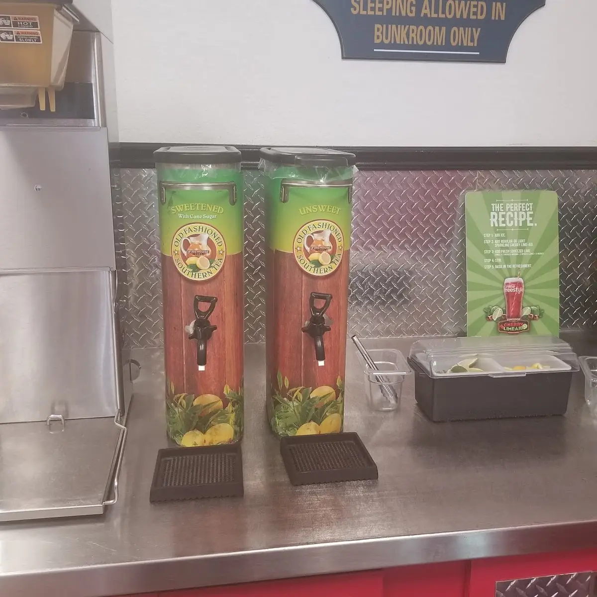 Beverage Bar with Fresh Lemons and Limes to Make Cherry Limeade or a Lemony Sweet Tea