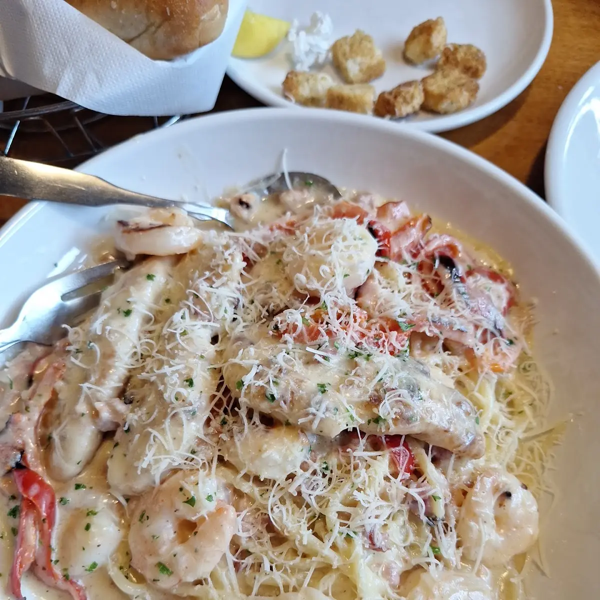 Chicken & Shrimp Carbonara