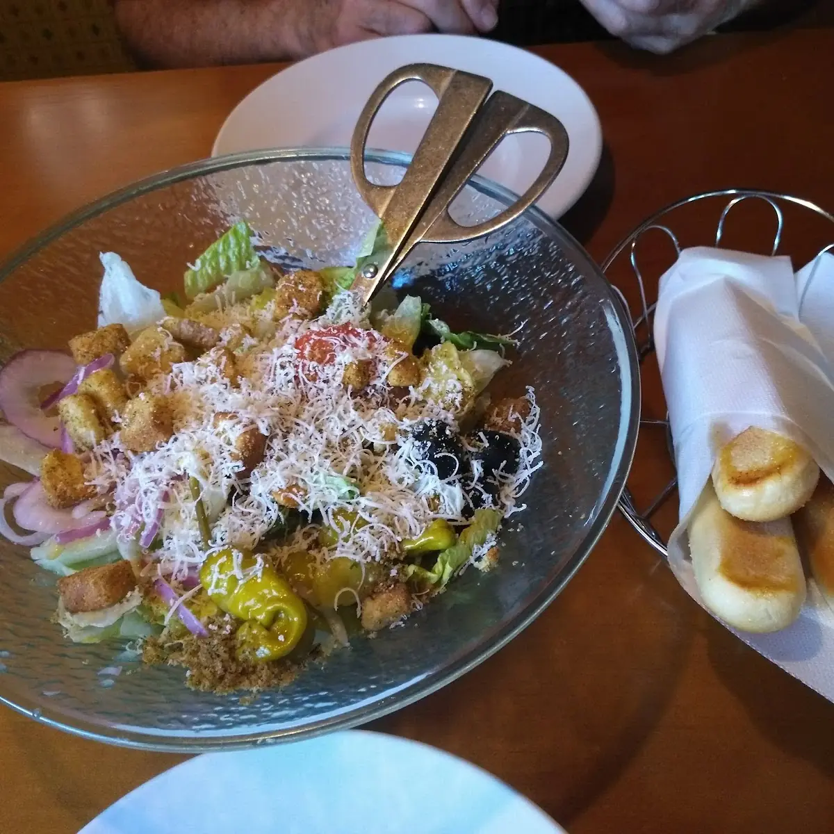 Salad and Bread Sticks