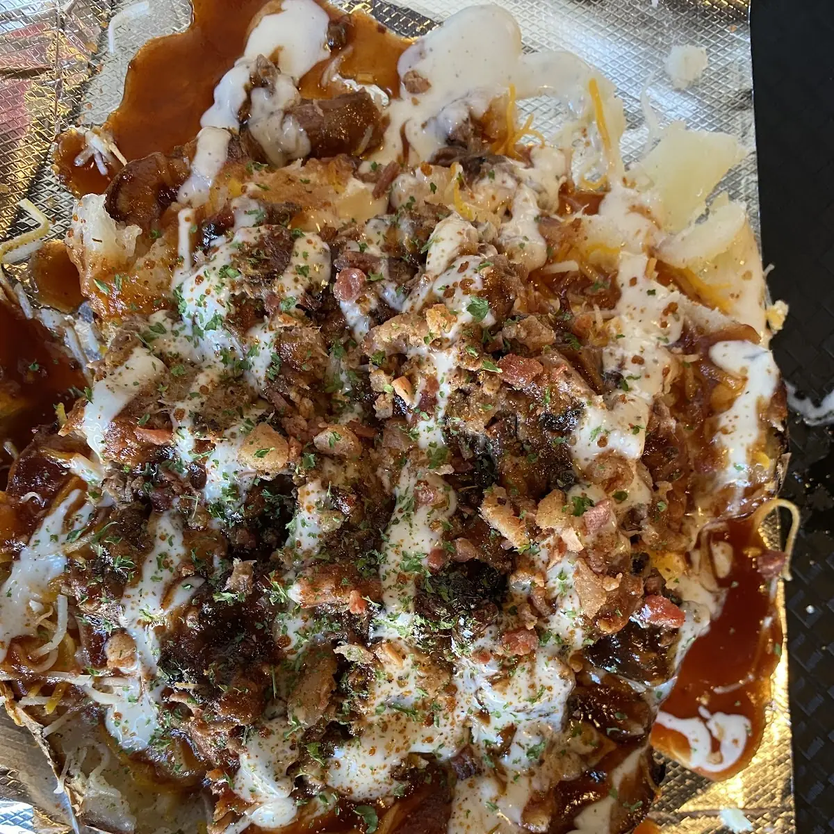 Loaded Baked Potato with Chopped Brisket