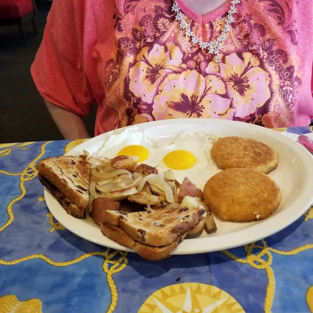 Eggs Sunny Side Up with Crabcakes