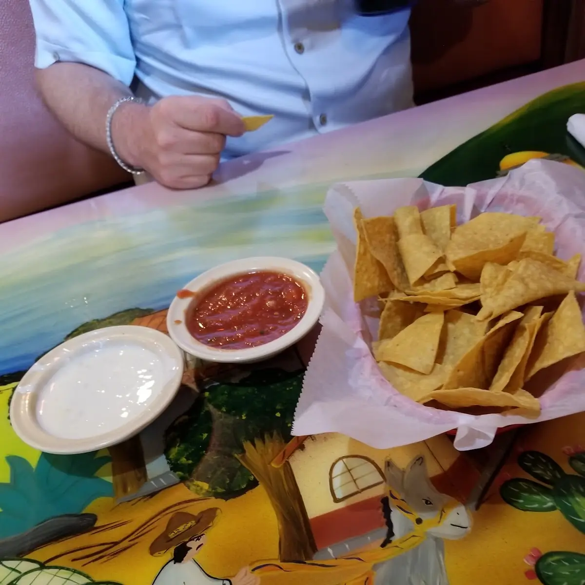 Salsa Cheese Dip and Tortilla Chips