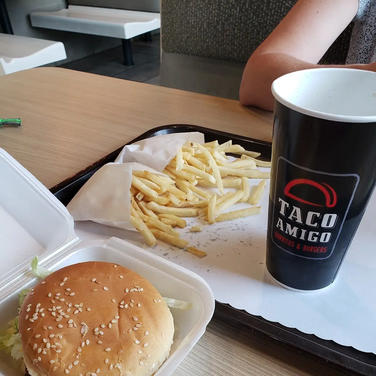4 Big Amigo Burger and Fries
