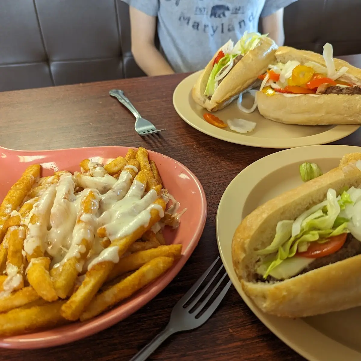 Cheese Burger Sub Cheese Fries