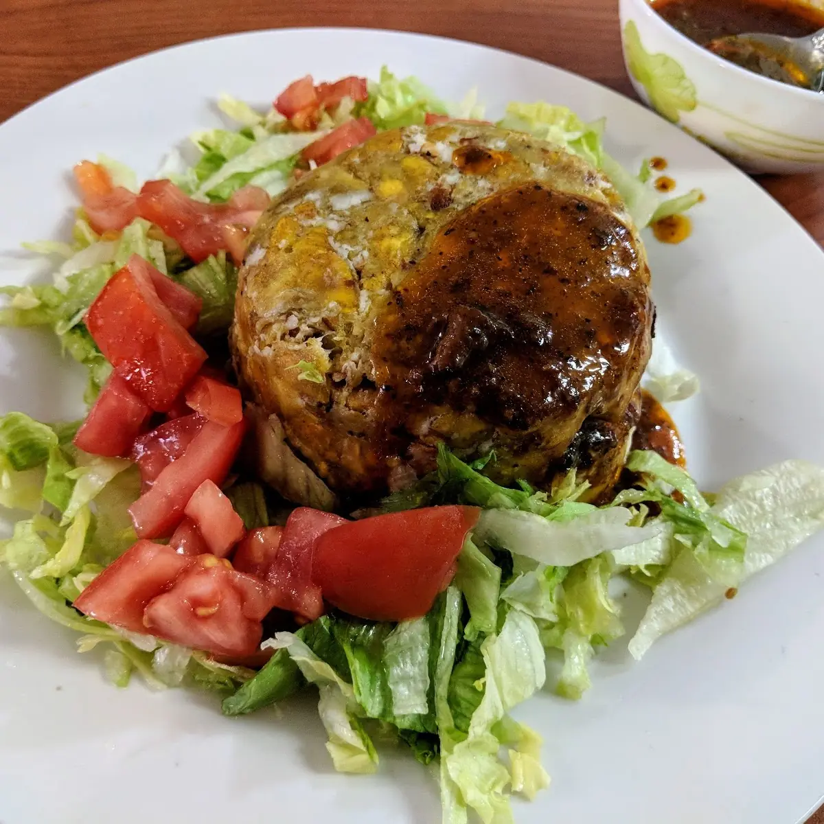 Cheese Mofongo with Chicken Sauce