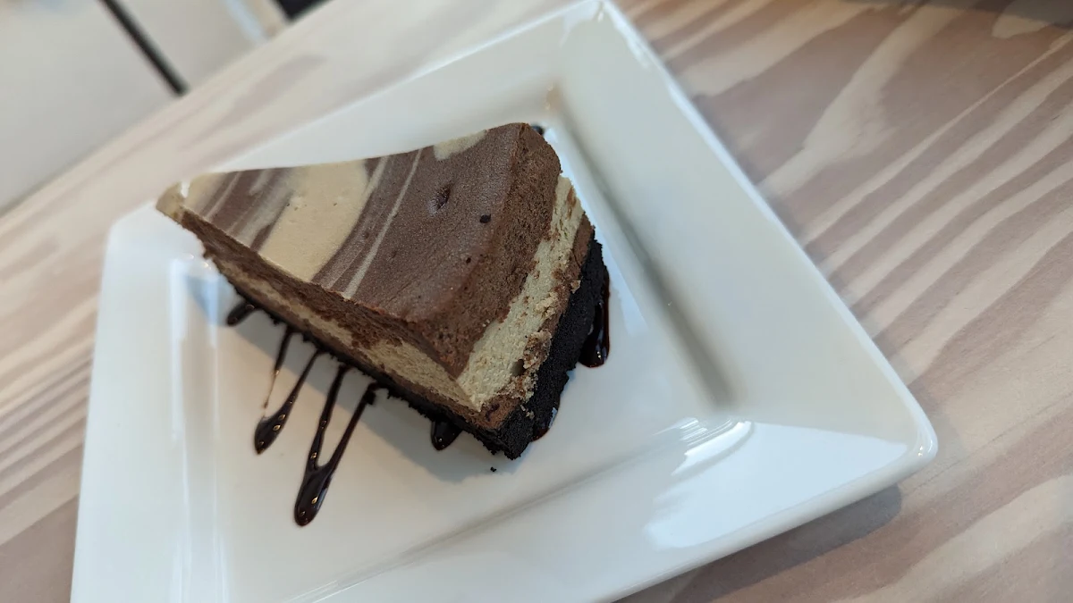 Chocoholic Cheesecake, Trees Organic Coffee University Dr