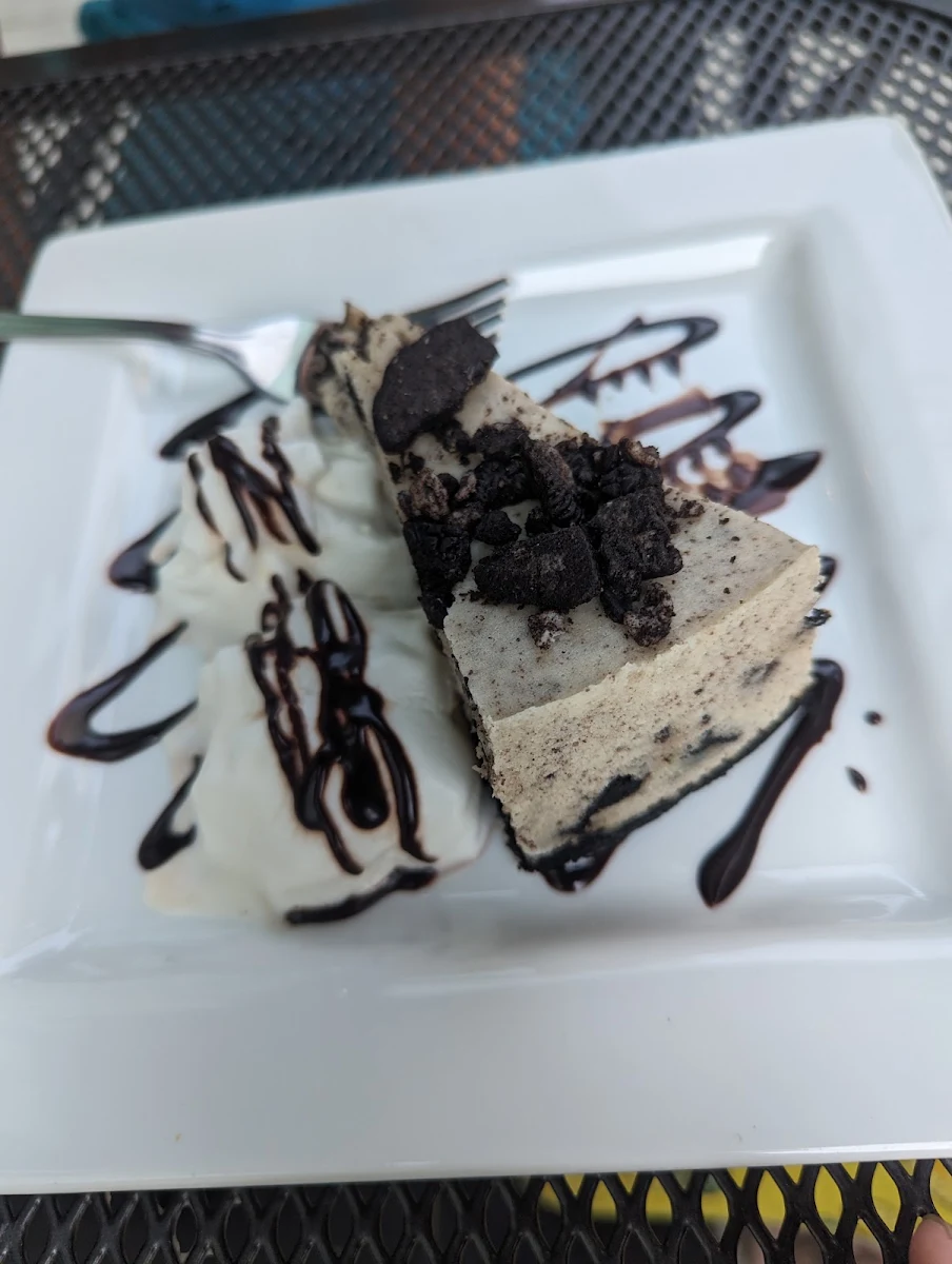 Slice of Oreo Cheesecake, Trees Organic Coffee University Dr