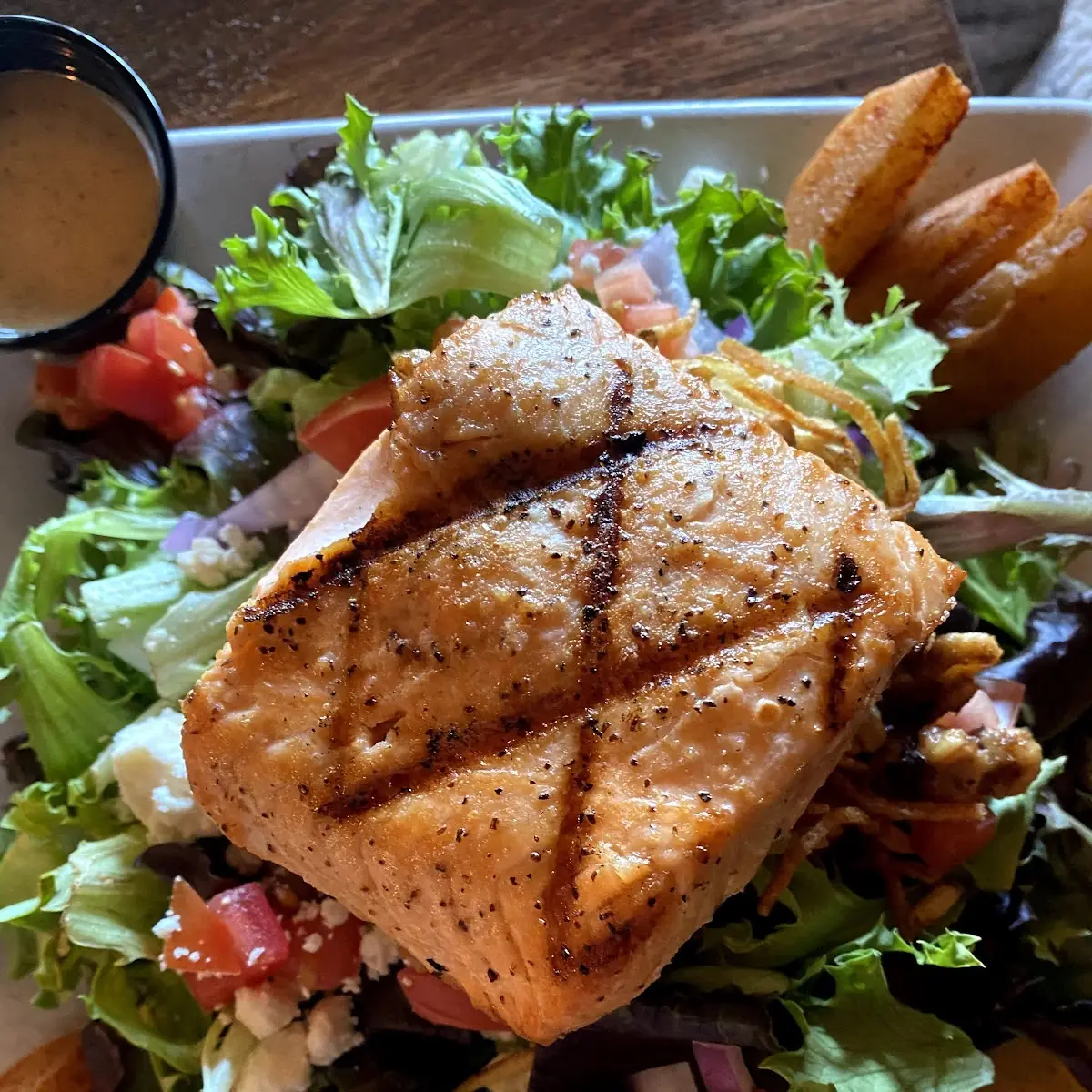 Lake Superior Salad with Seared Salmon