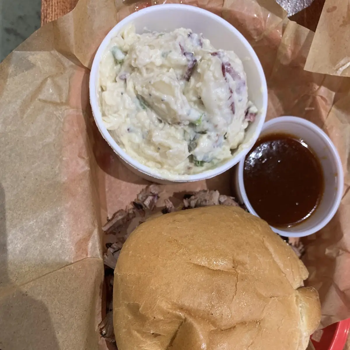 Chopped Brisket Sandwich