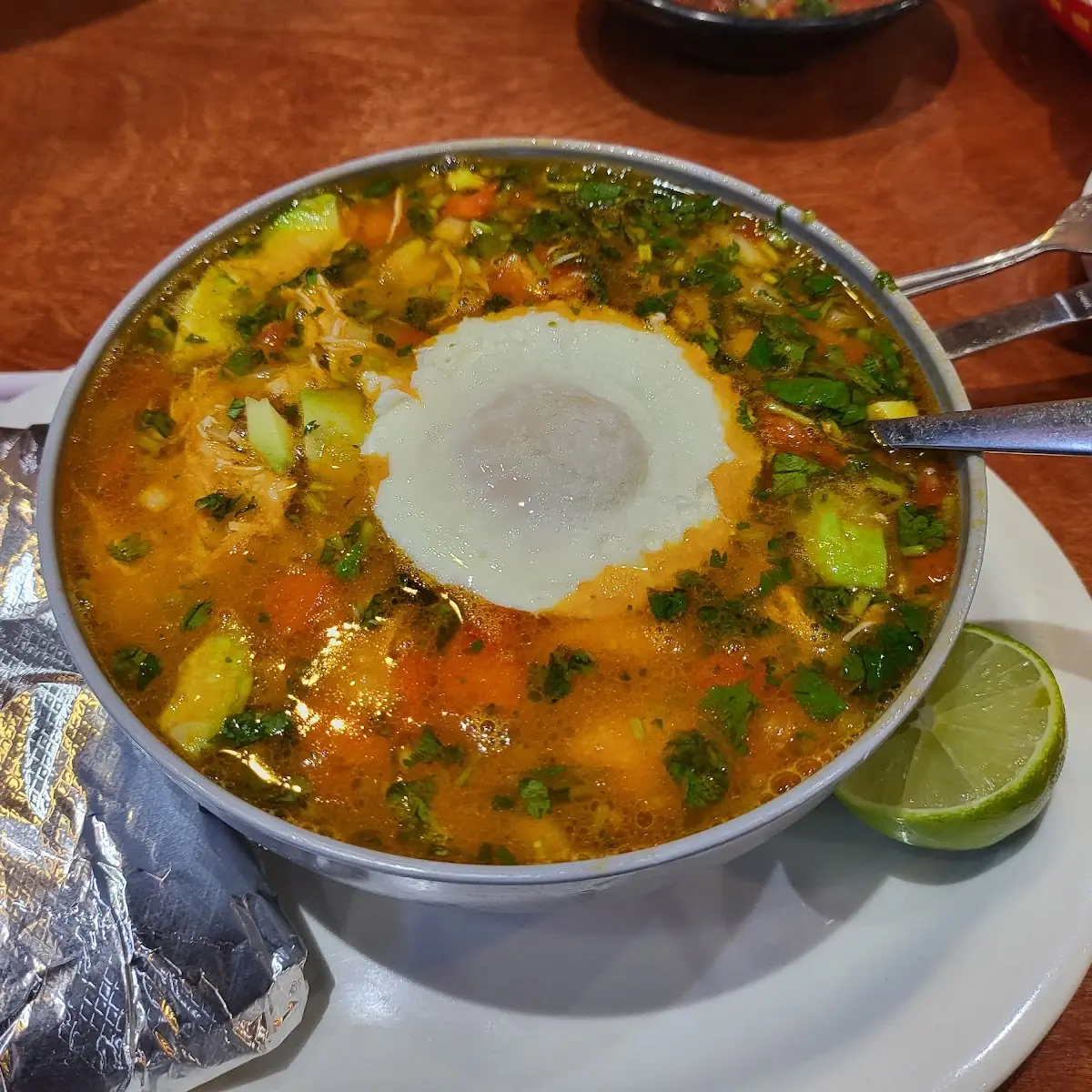 Chicken Soup with and Egg on Top
