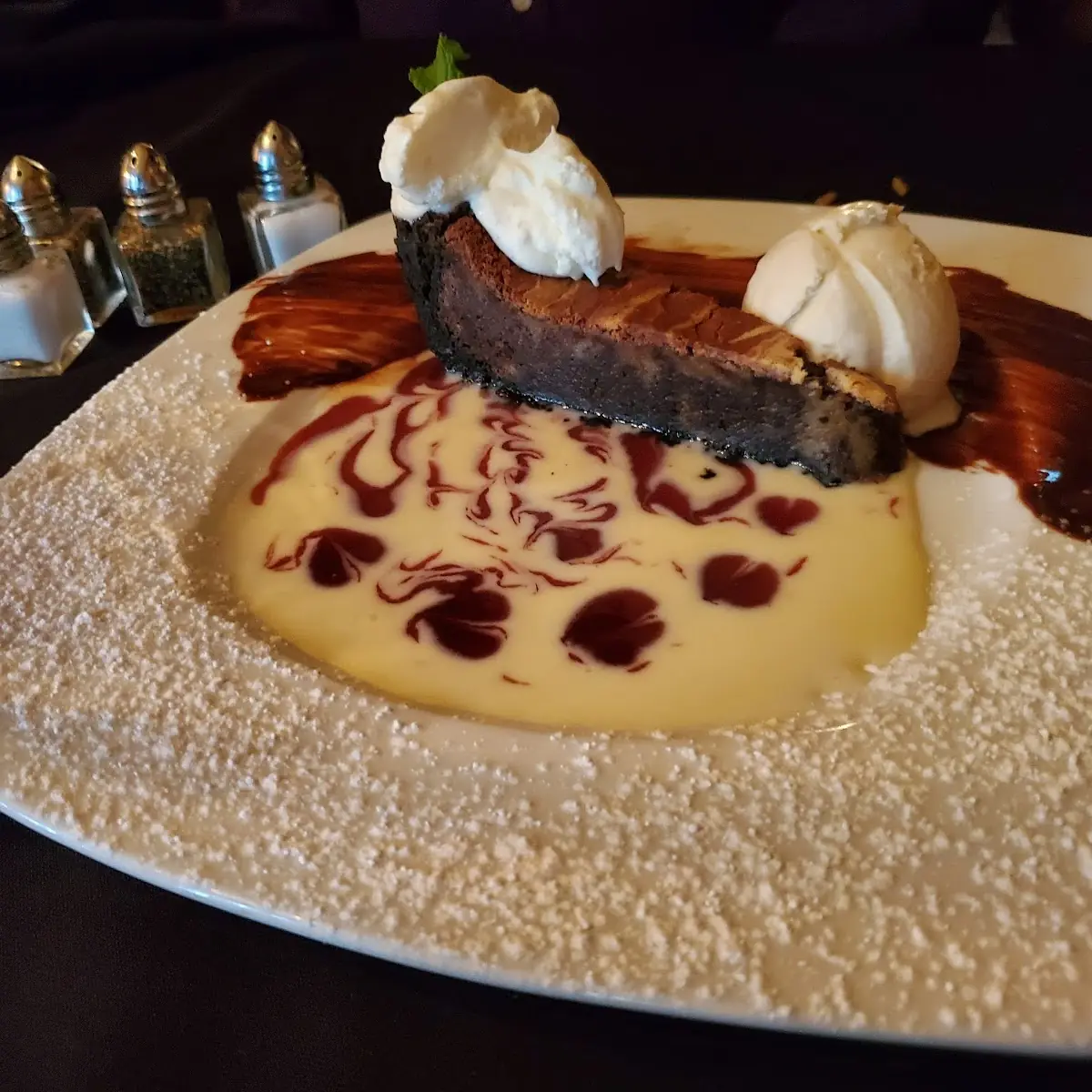 Chocolate Torte with Vanilla Ice Cream