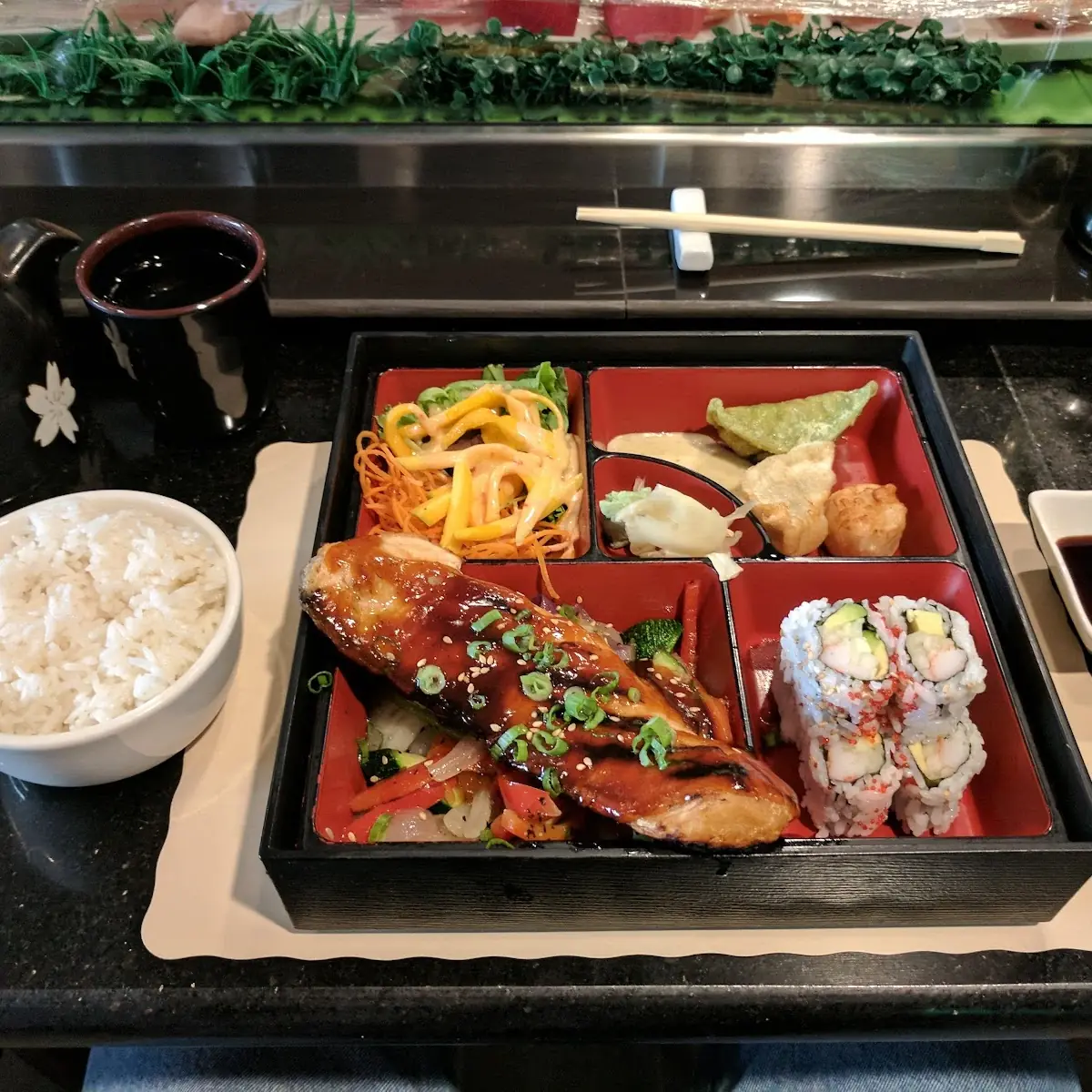 Salmon Teriyaki Bento Box Luncheon