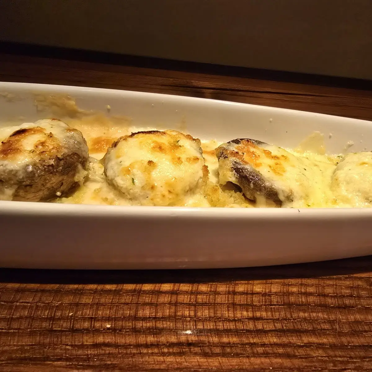 White Cheddar Stuffed Mushrooms