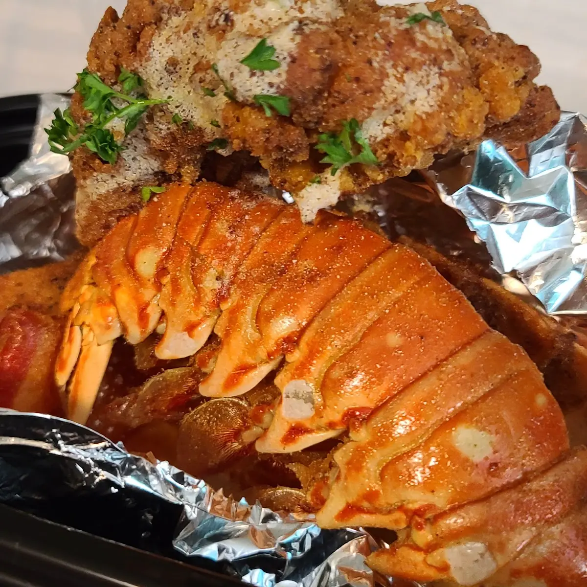 Fried Lobster Tail Combo