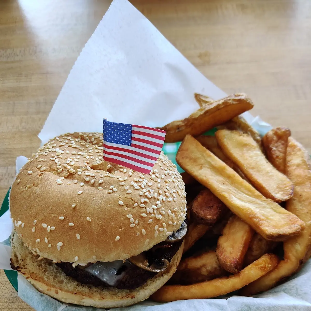 Mushroom Swiss Burger