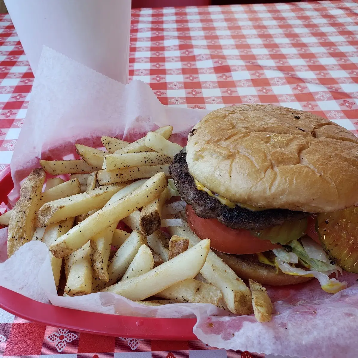 Cheeseburger and French Fries