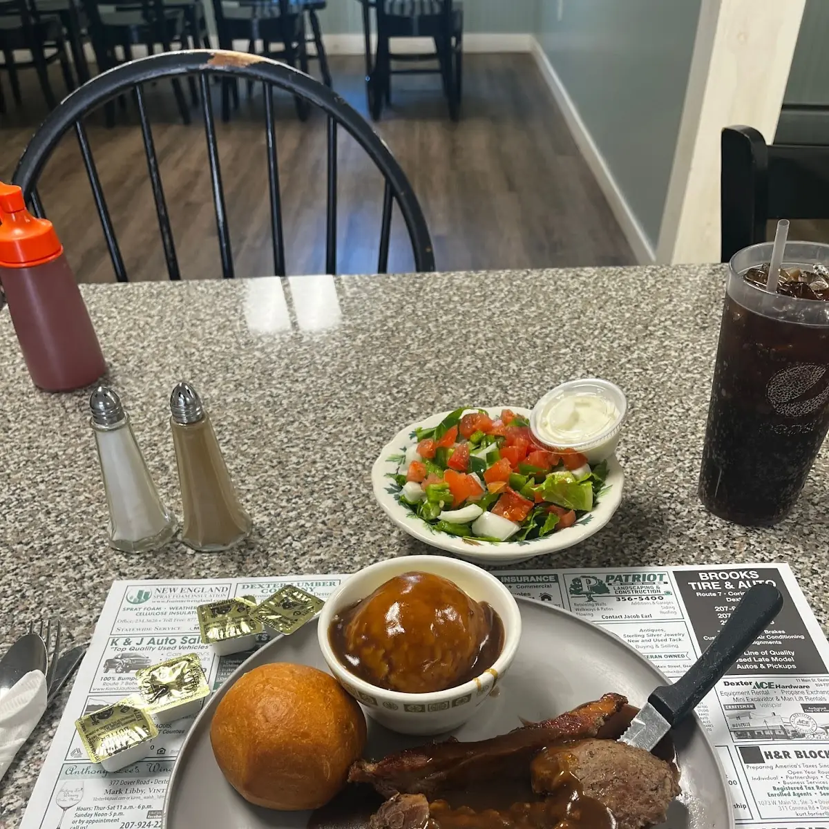 Hamburger Steak with Gravy & 2 Sides