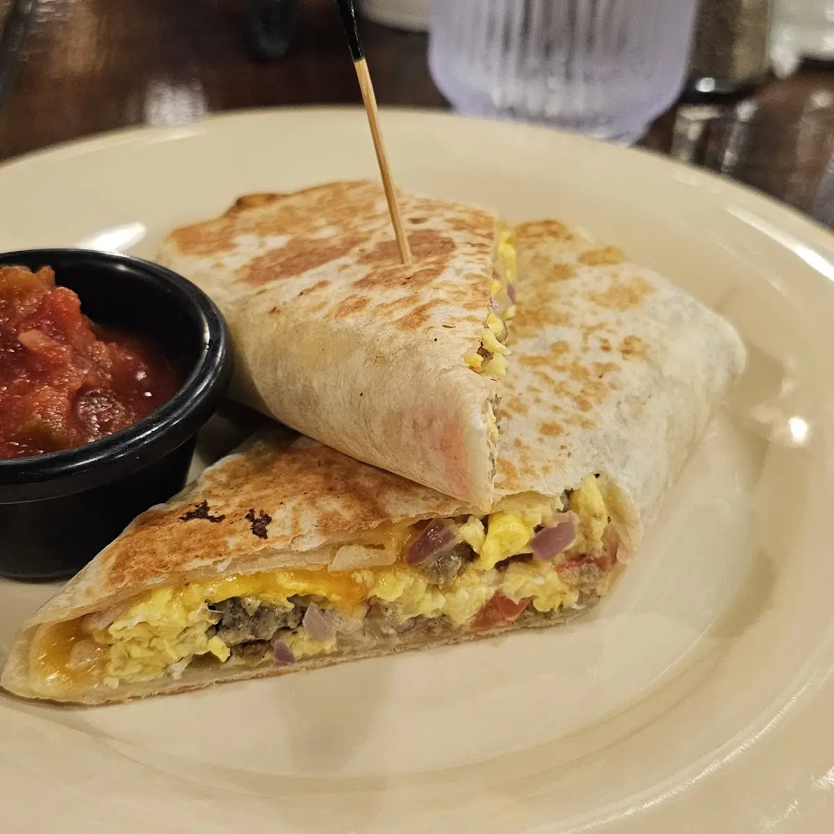 Breakfast Burrito with Salsa
