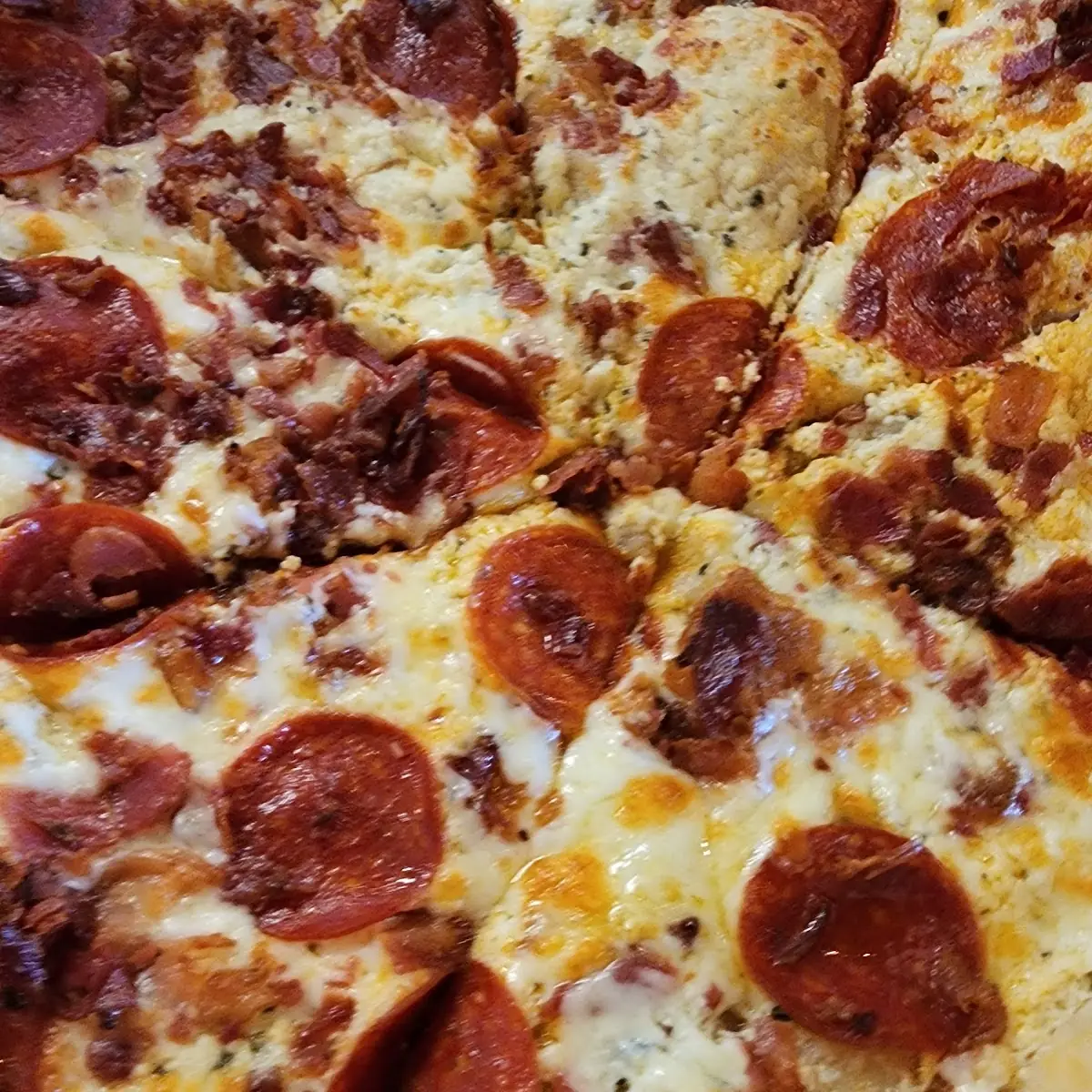 Bacon and Pepperoni Pizza