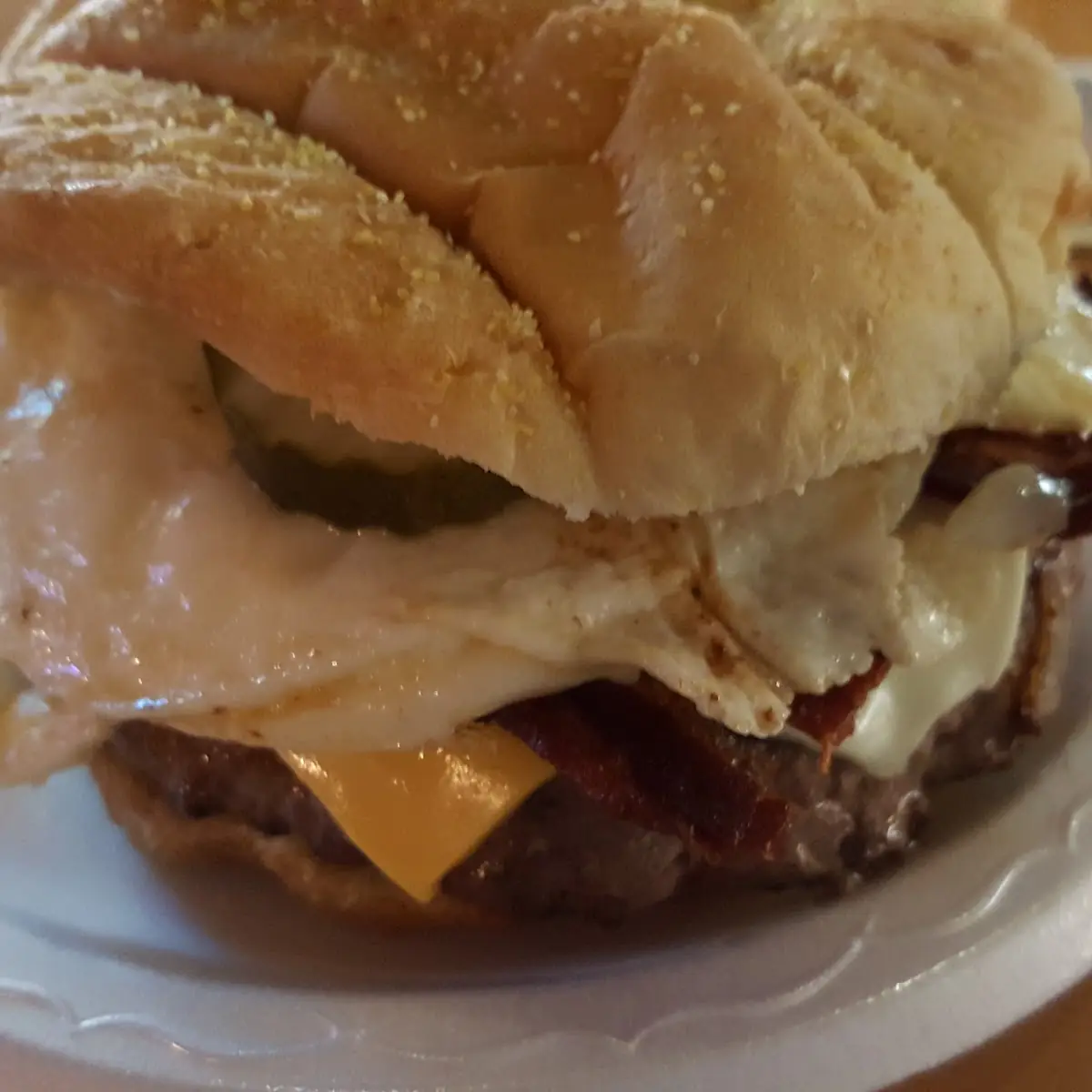 Cheeseburger with Fried Egg Sandwich