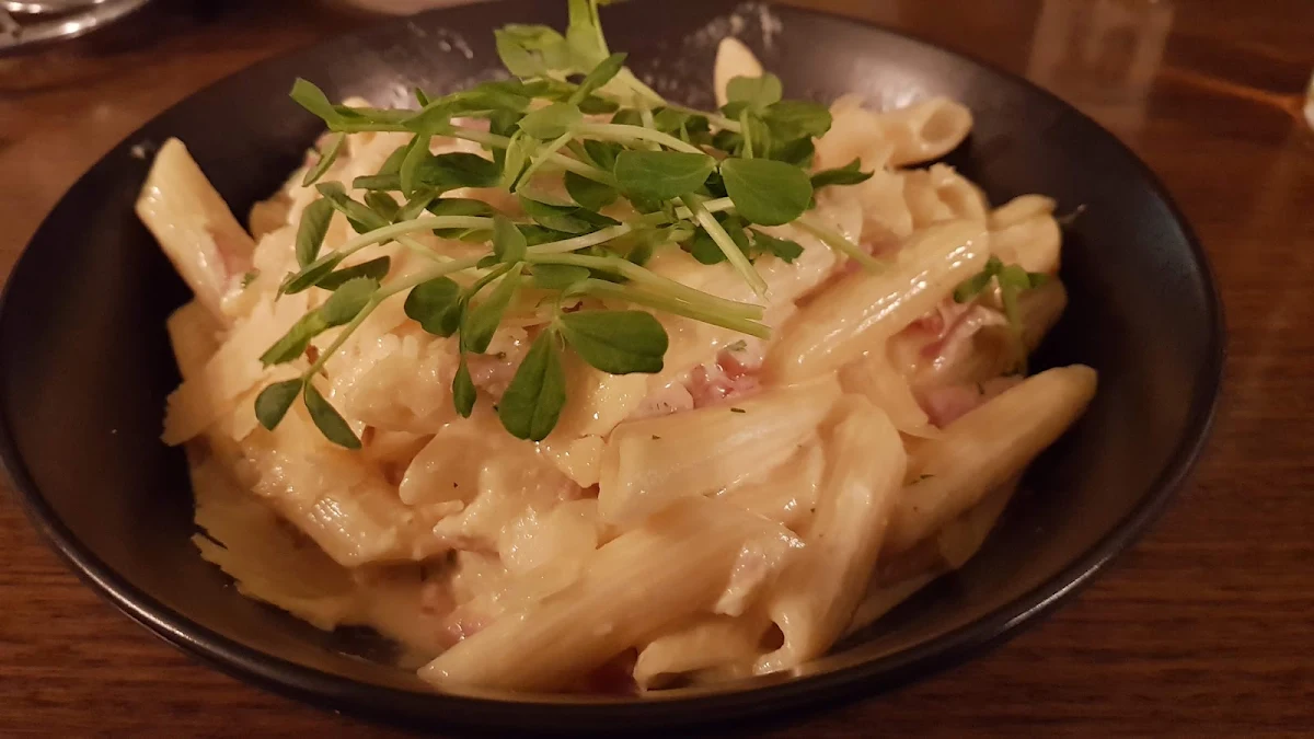 Penne Carbonara, Newmason Eat Drink Relax