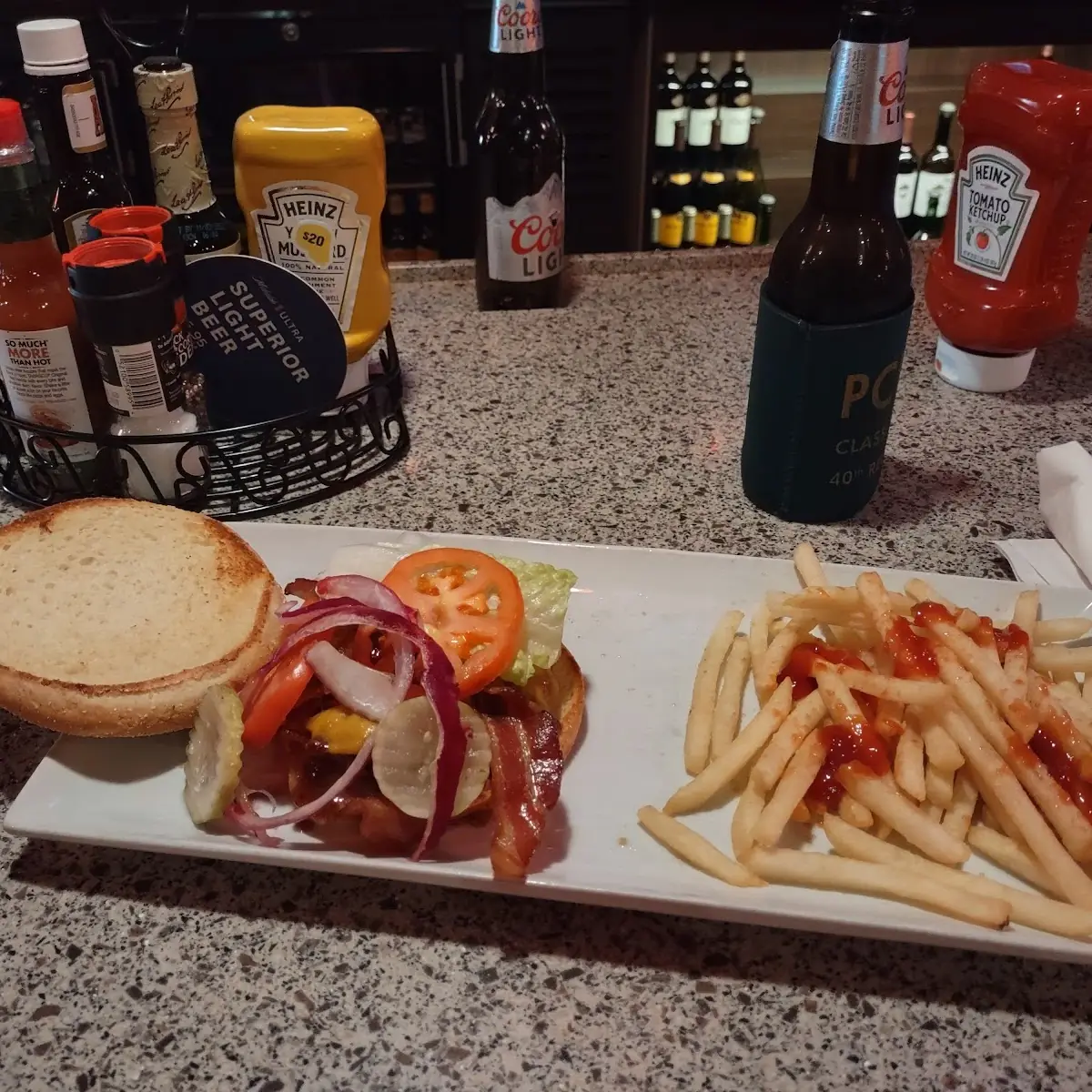 Bacon Cheeseburger and Fries