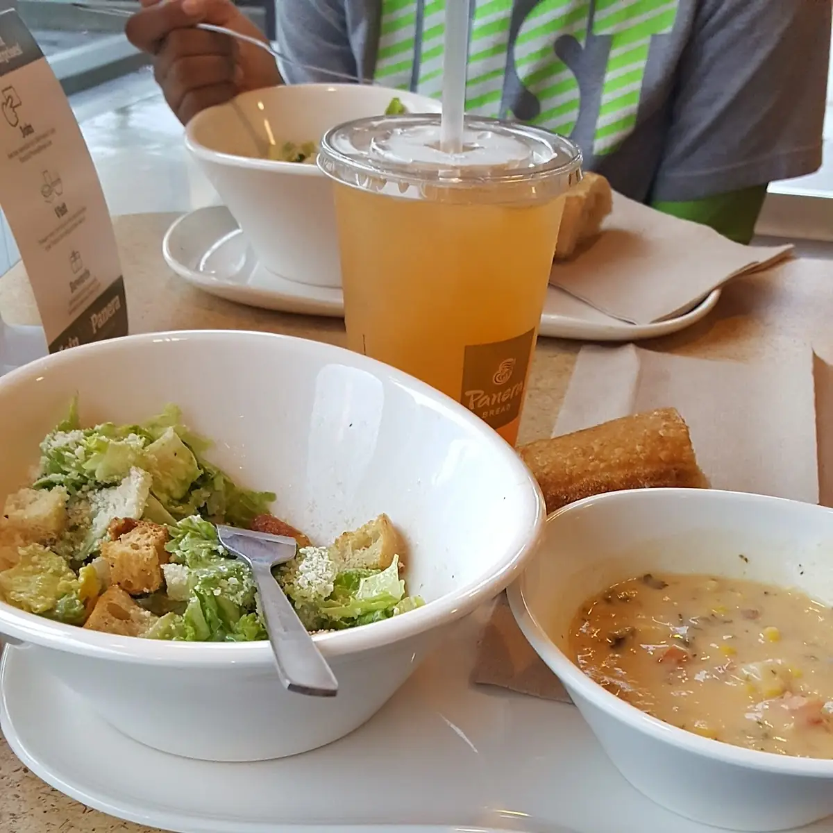 Summer Corn Chowder and Ceaser Salad