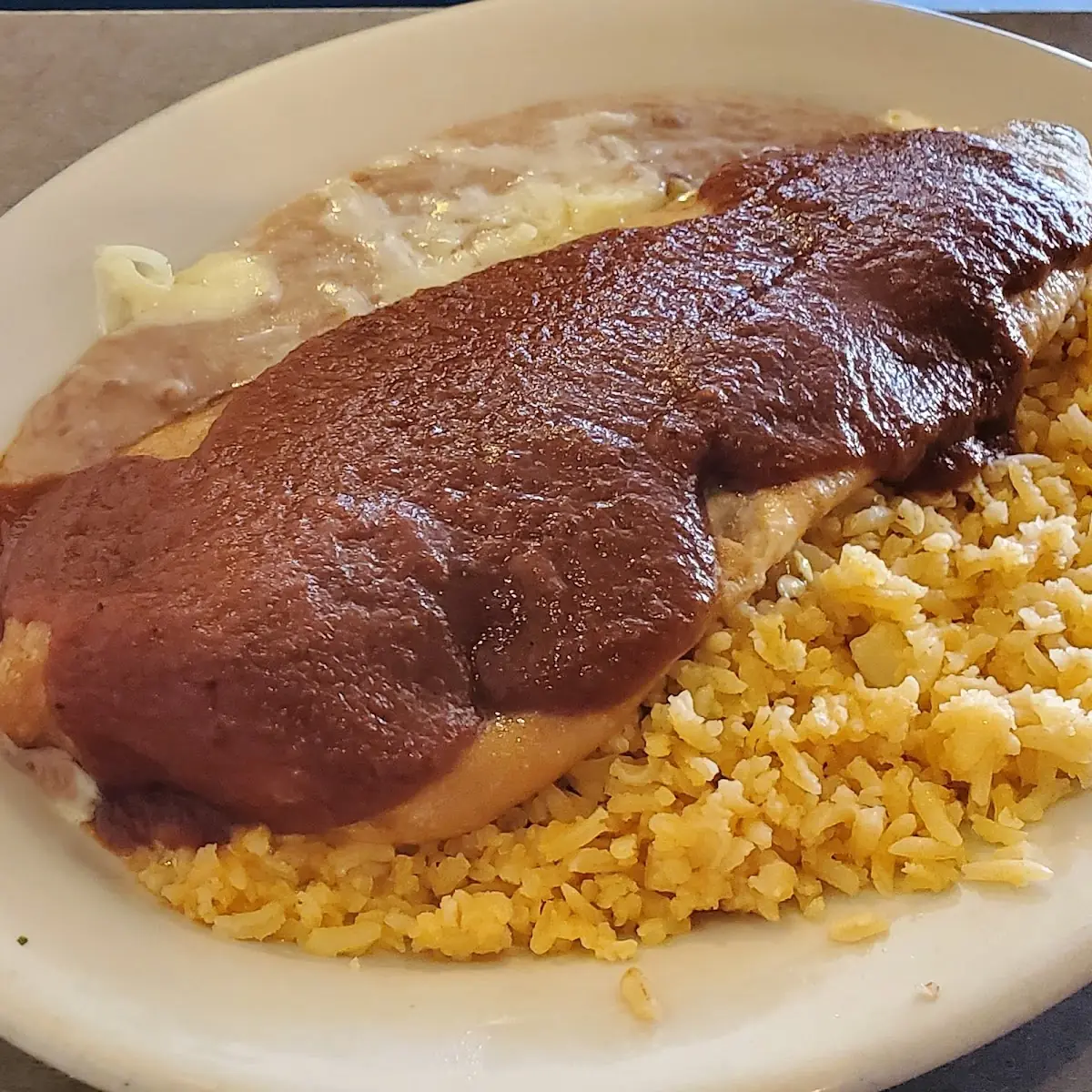 Chile Relleno Rice and Beans