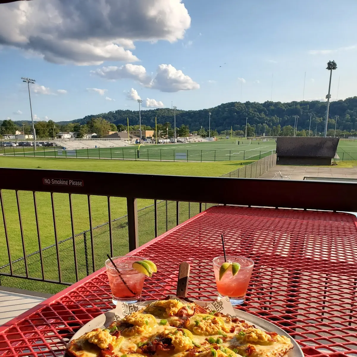 Green Tomato & Pimento Cheese Pizza