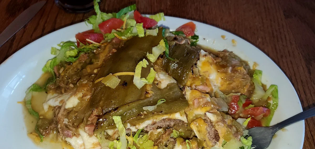 Green Chili Burger Wrapped in a Tortilla