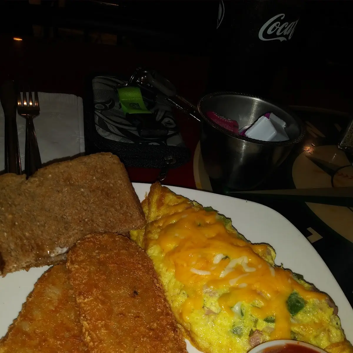 Denver Omelette with Hashbrown Patties