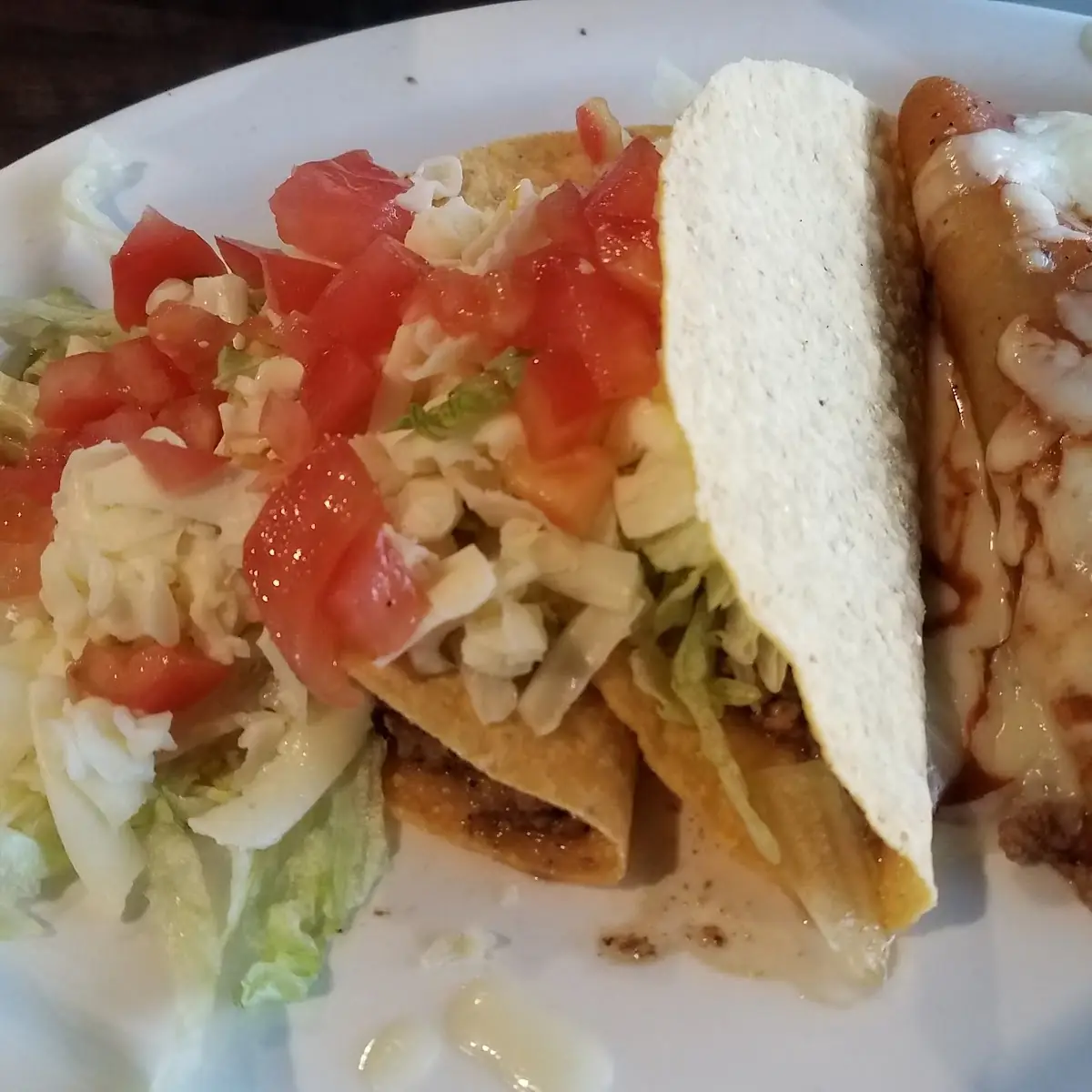 Tacos and Enchilada