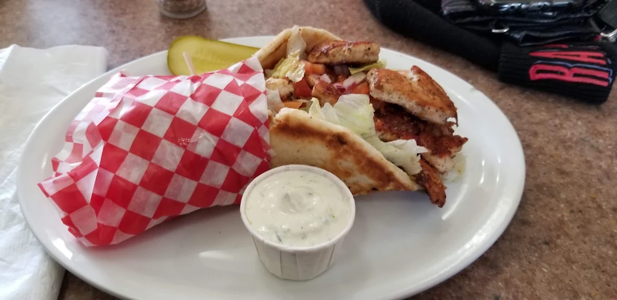 Chicken Souvlaki on a Pita