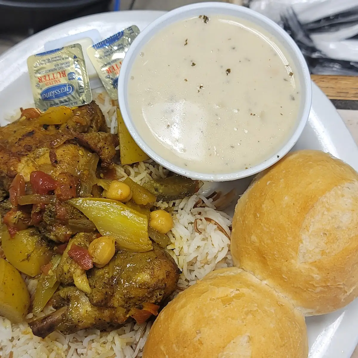 Curry Chicken with Potato Soup