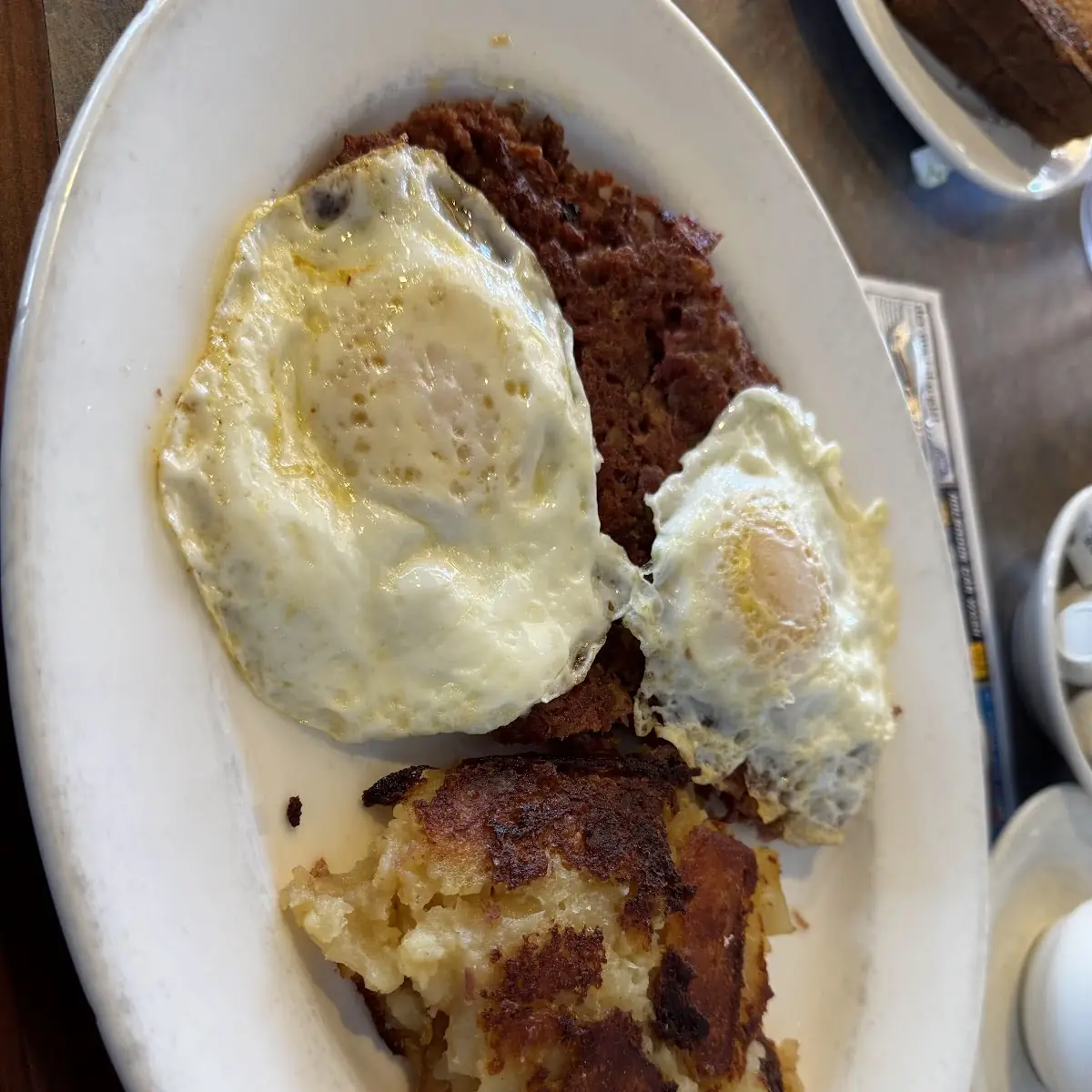 Homemade Corned Beef Hash & Two Eggs