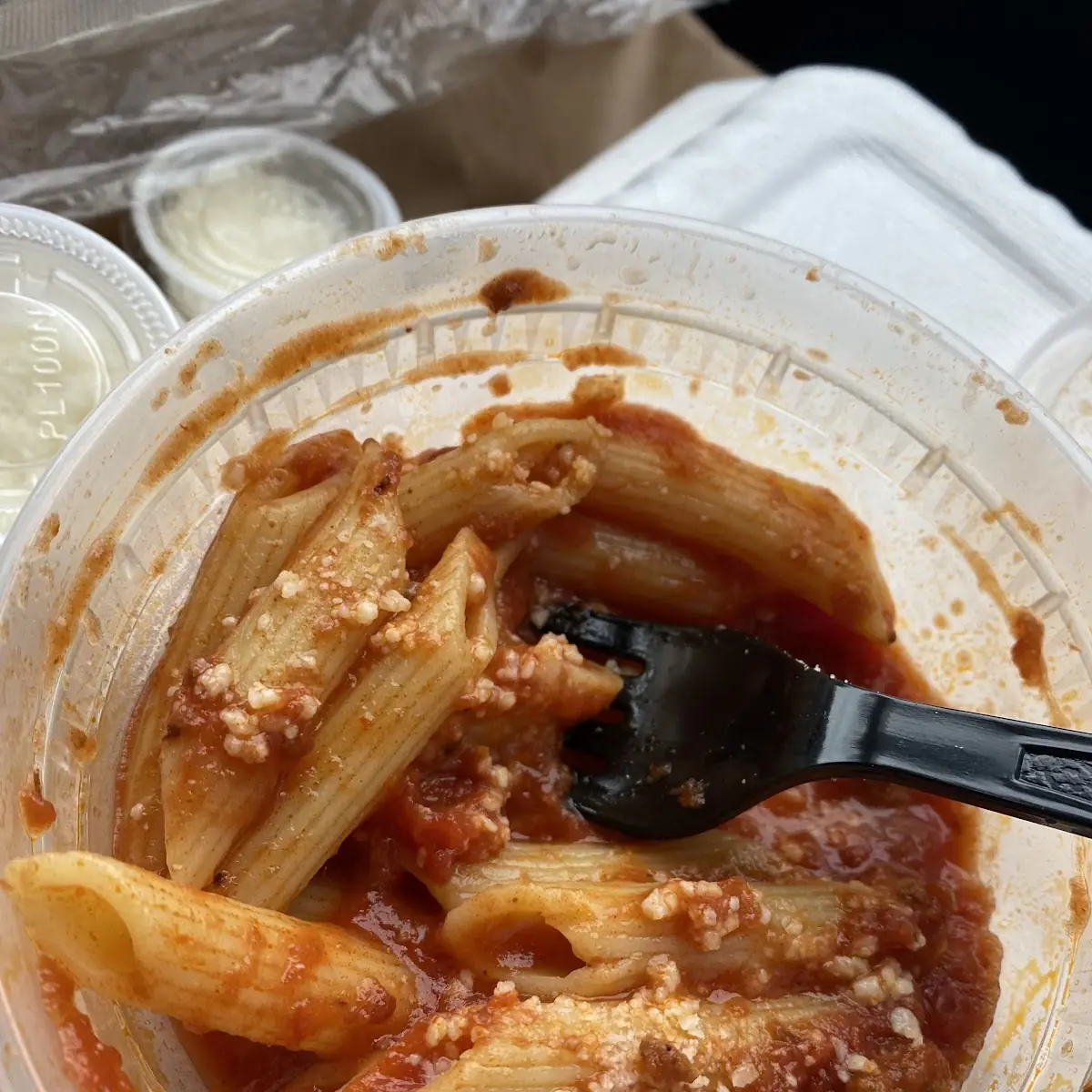Mostaccioli with Meat Sauce