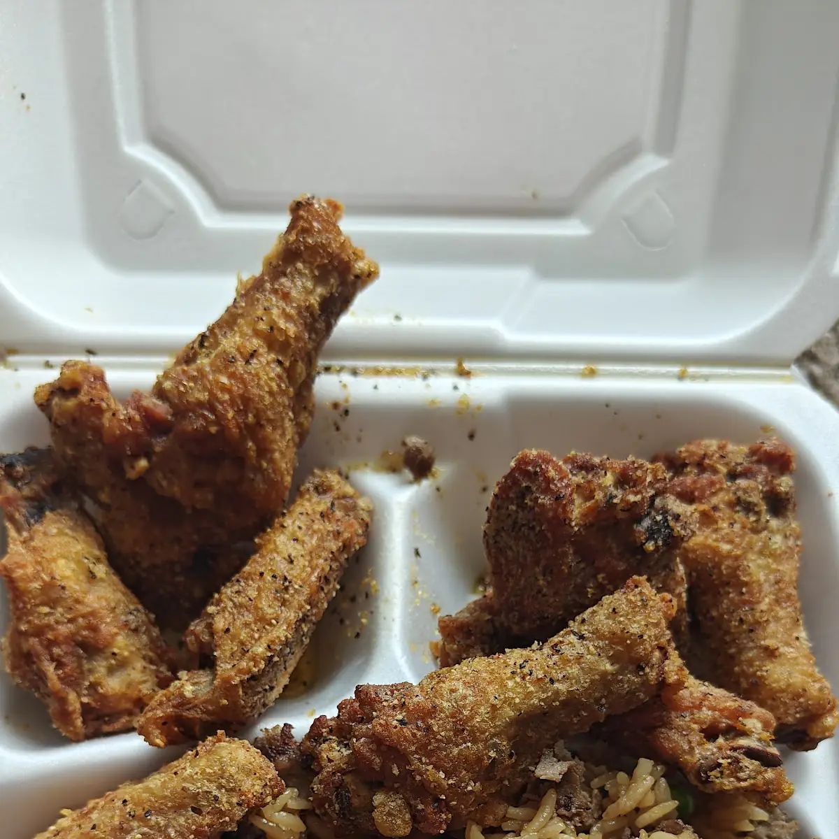 Wings and Beef Fried Rice