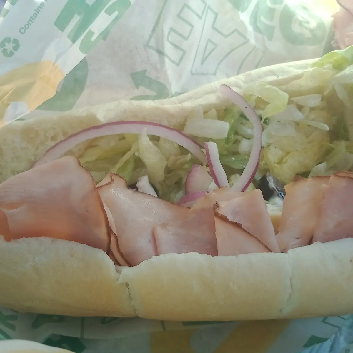 Ham and American Cheese Sandwich