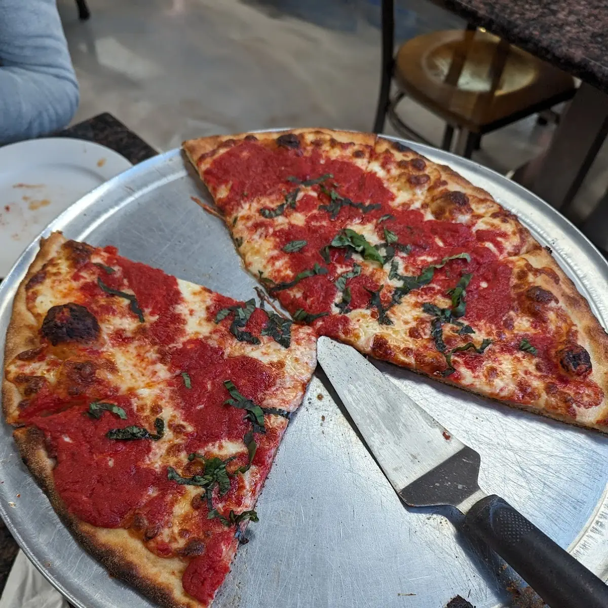 Pepperoni Pizza with Fresh Basil