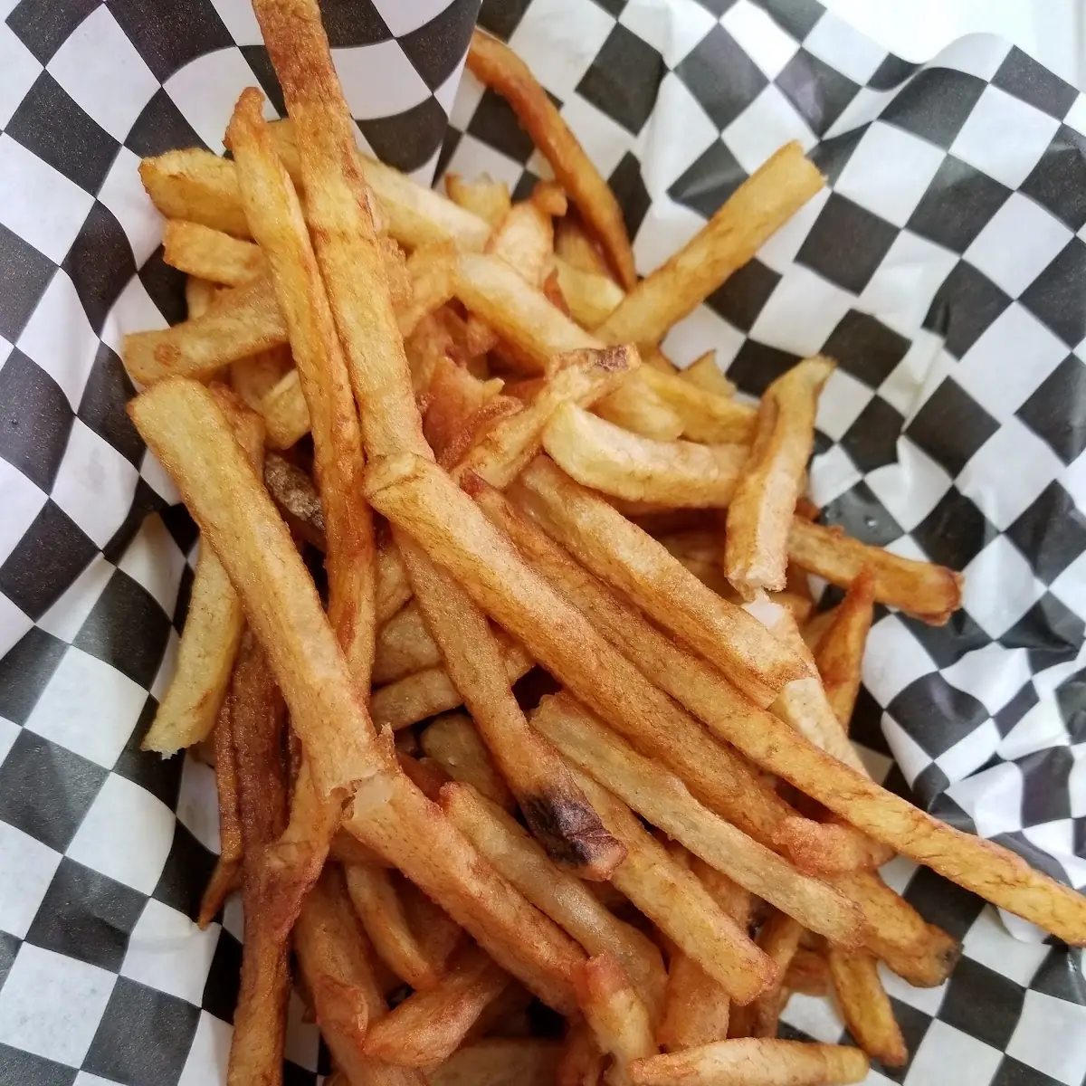 Onion Fried Burger and Fries