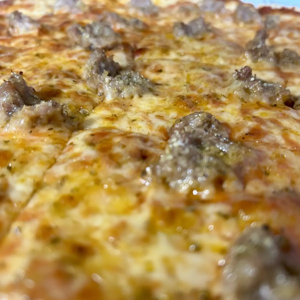 Thin Crust Sausage Pizza