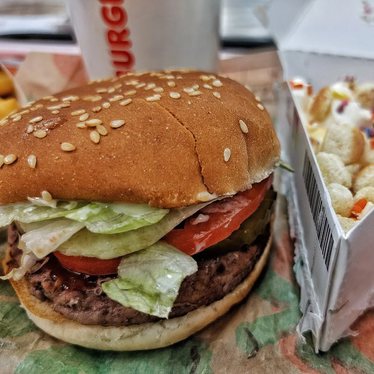 Whopper Junior Sandwich Birthday Cake