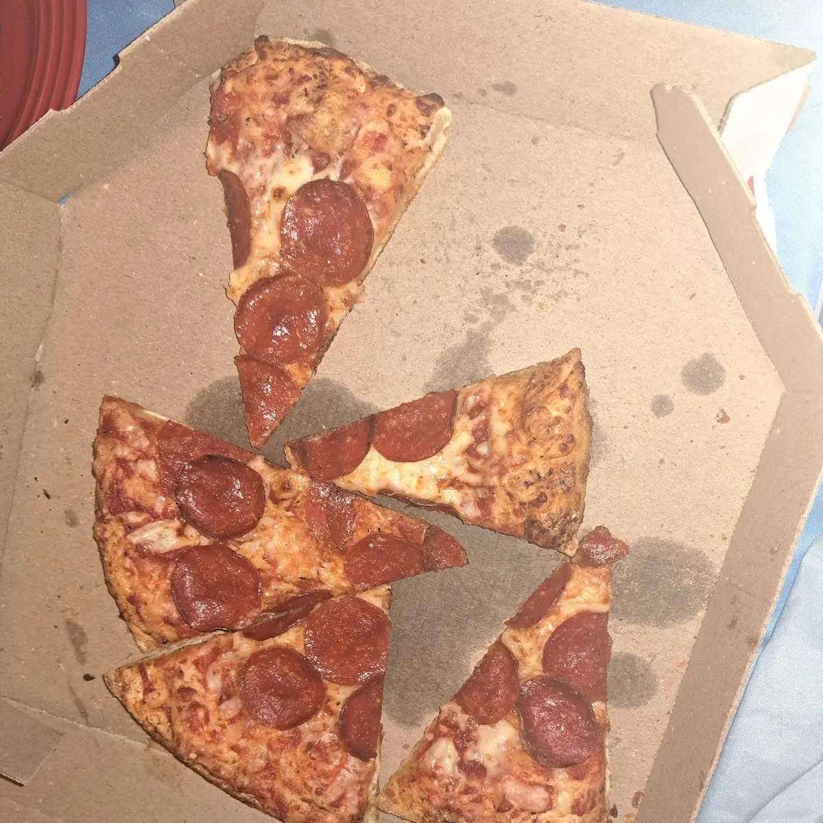 A Half Pepperoni Pizza
